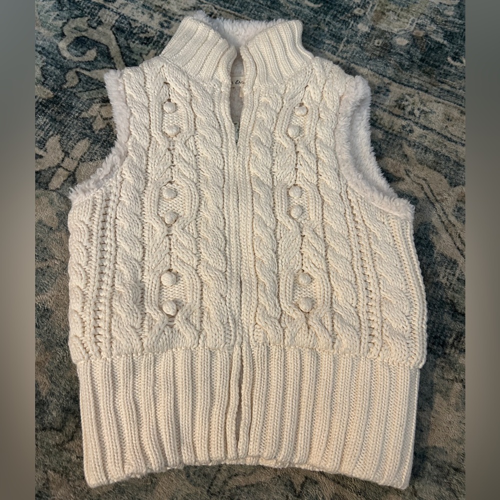 The Eagles Eye Cable Knit Faux Fur Vest